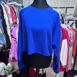 Calvin Klein Performance Vibrant Blue Cropped Sweatshirt